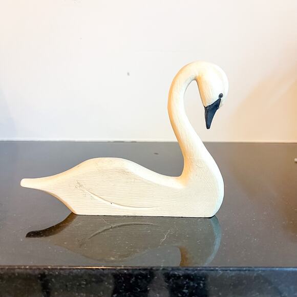 SET OF 3 BOYDS COLLECTION LTD HAND CARVED WHITE SWANS SIGNED J. DUDLEY - Picture 7 of 8